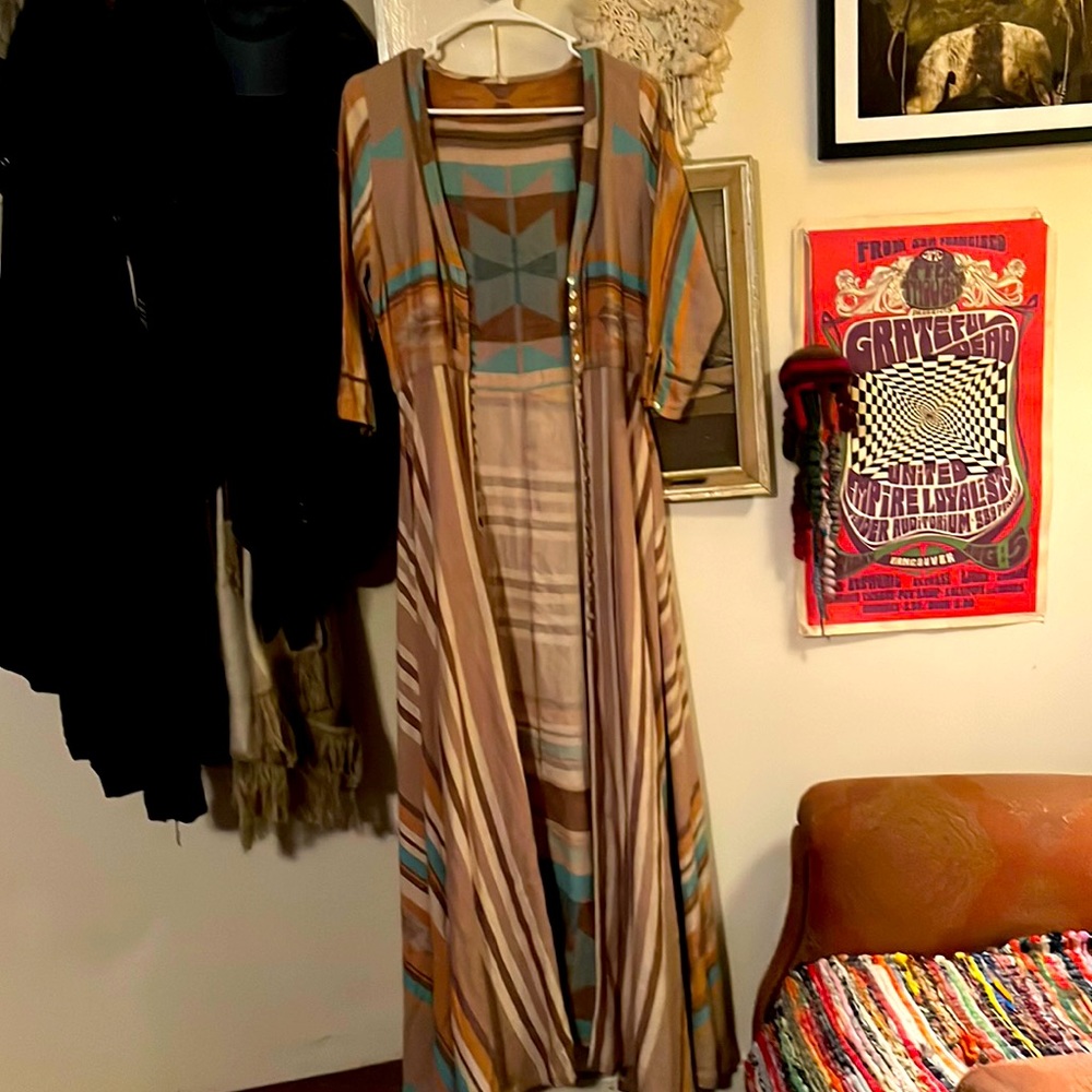 Spell peyote long gown/robe/coat dress!